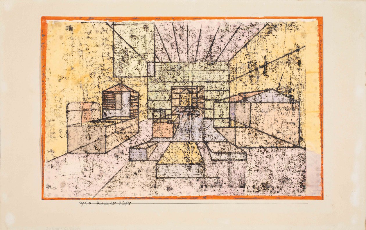 Husens rum, 1921. av Paul Klee