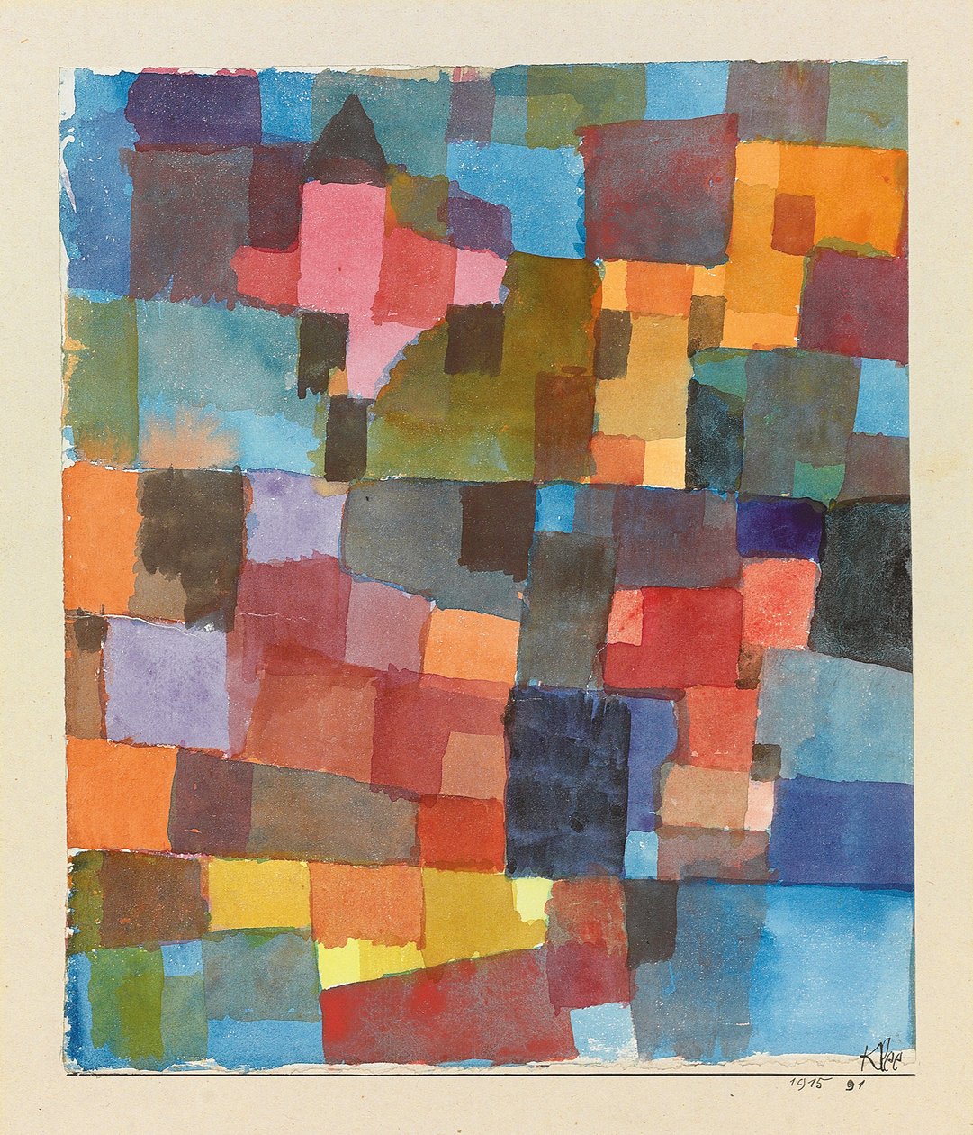 Rumsarkitektur (på kall-varm) av Paul Klee