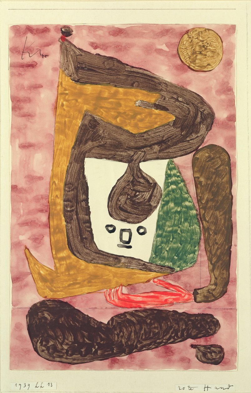 Röd Hand av Paul Klee