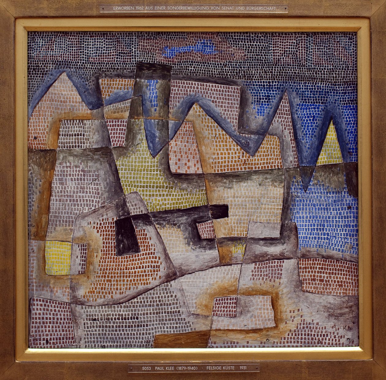 Klippiga kusten. Målning av Paul Klee (1879-1940), Olja på duk av Paul Klee