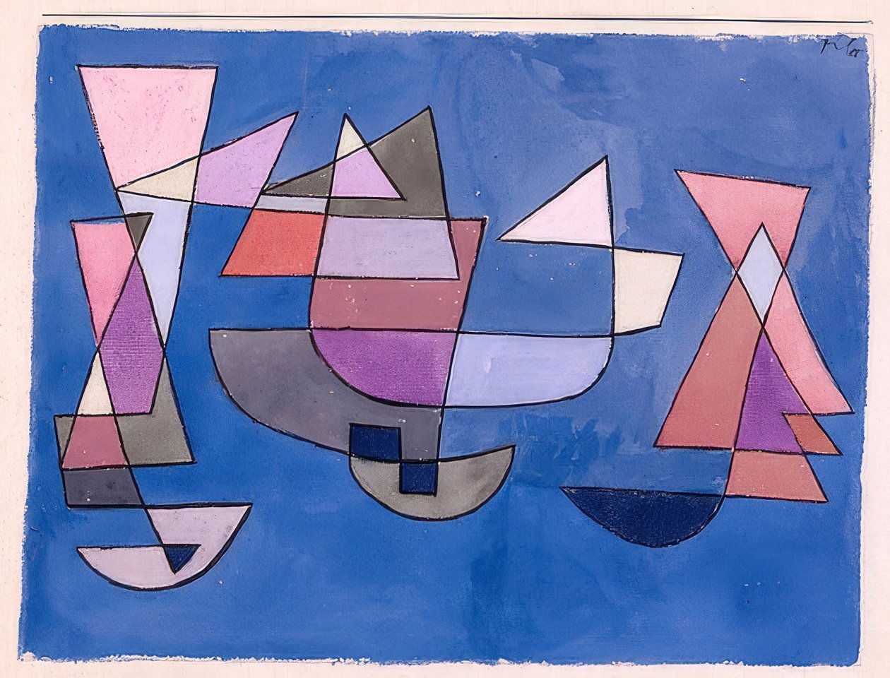 Segelbåtar. 1927, 225 av Paul Klee