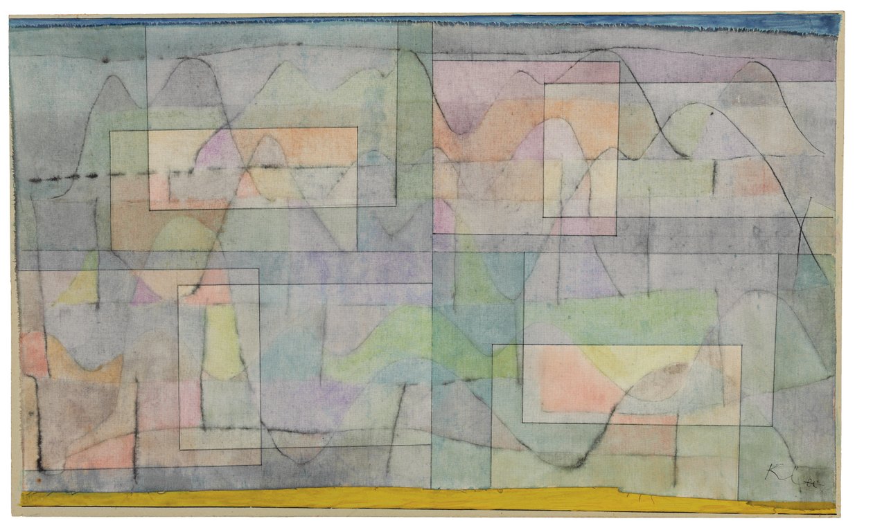 Bosättning i Hill Country; Siedlung im Hugelland av Paul Klee