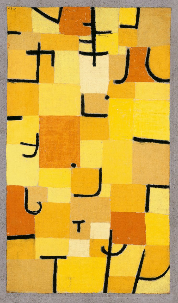 Skyltar i gult, 1937. av Paul Klee