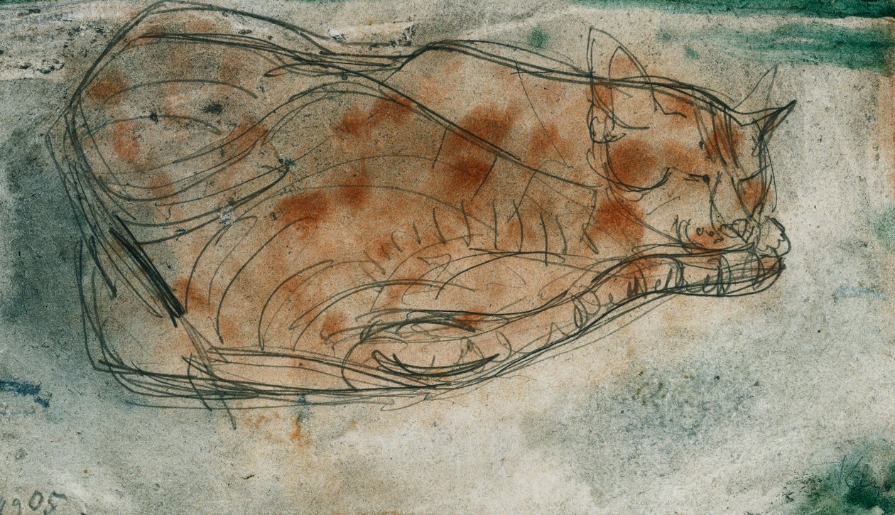 sovande katt; Sovande katt av Paul Klee