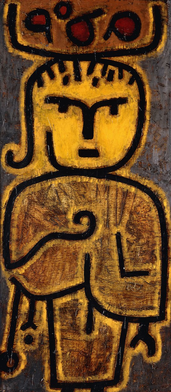Liten grön livsmedelsbutik; Liten frukthanterare av Paul Klee
