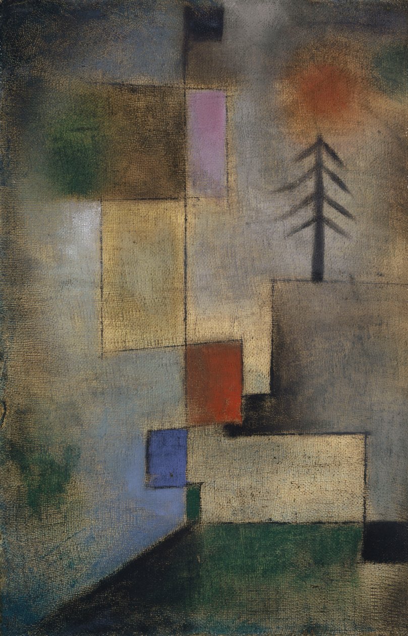 Liten bild av granar, 1922. av Paul Klee