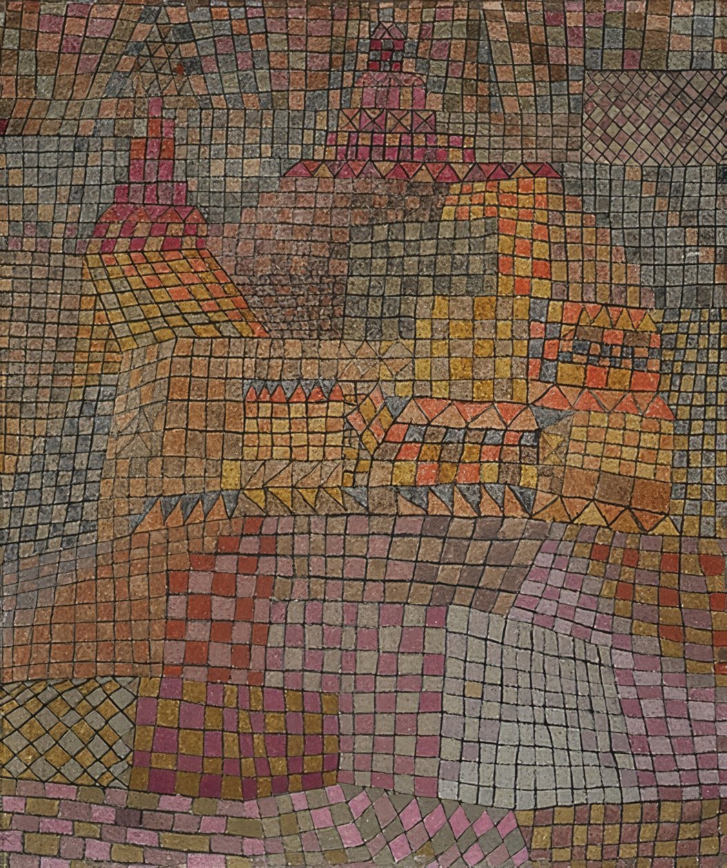 Stadtburg Kr. 1932 av Paul Klee