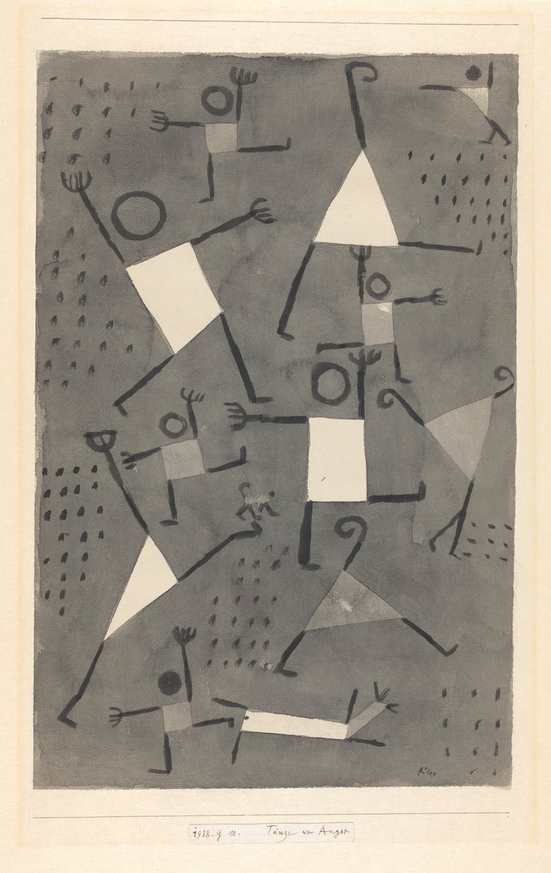 Danser orsakade av rädsla, 1938. av Paul Klee