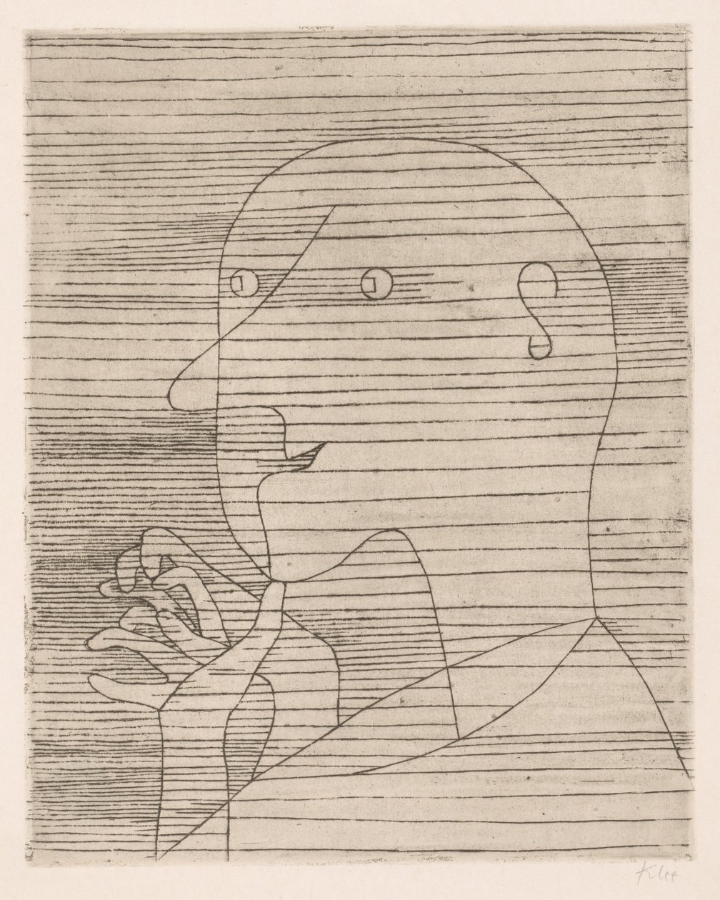 Den beräknande gamle mannen av Paul Klee
