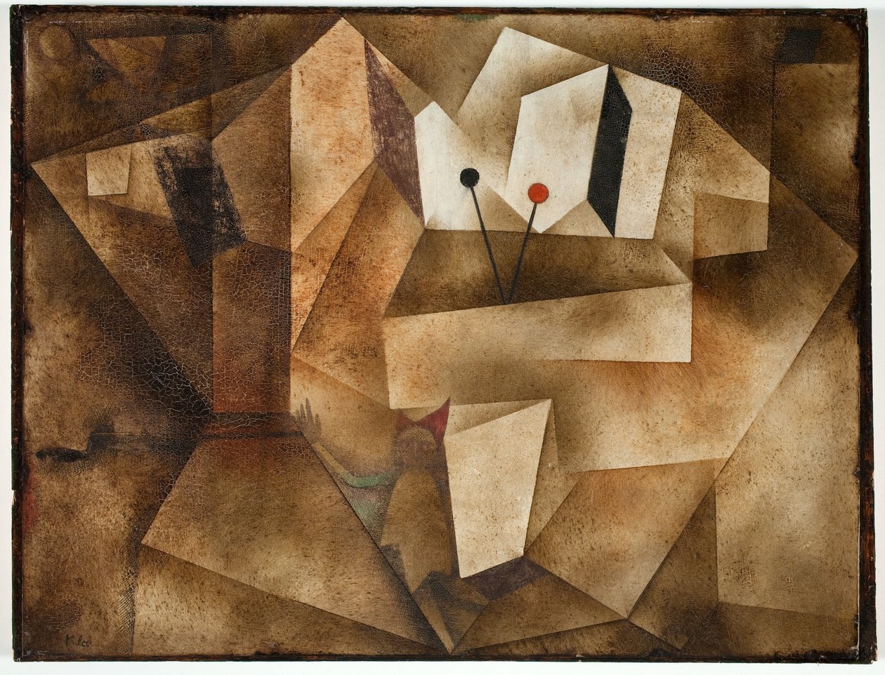 The Kettledrum Organ (Die Paukernorgel) 1930 (olja på kartong) av Paul Klee