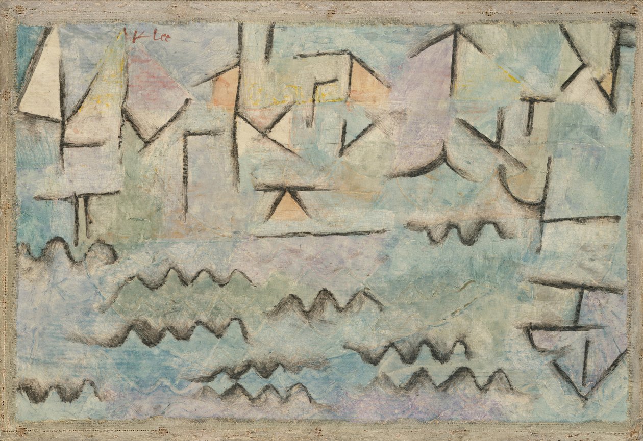 Rhen vid Duisburg av Paul Klee