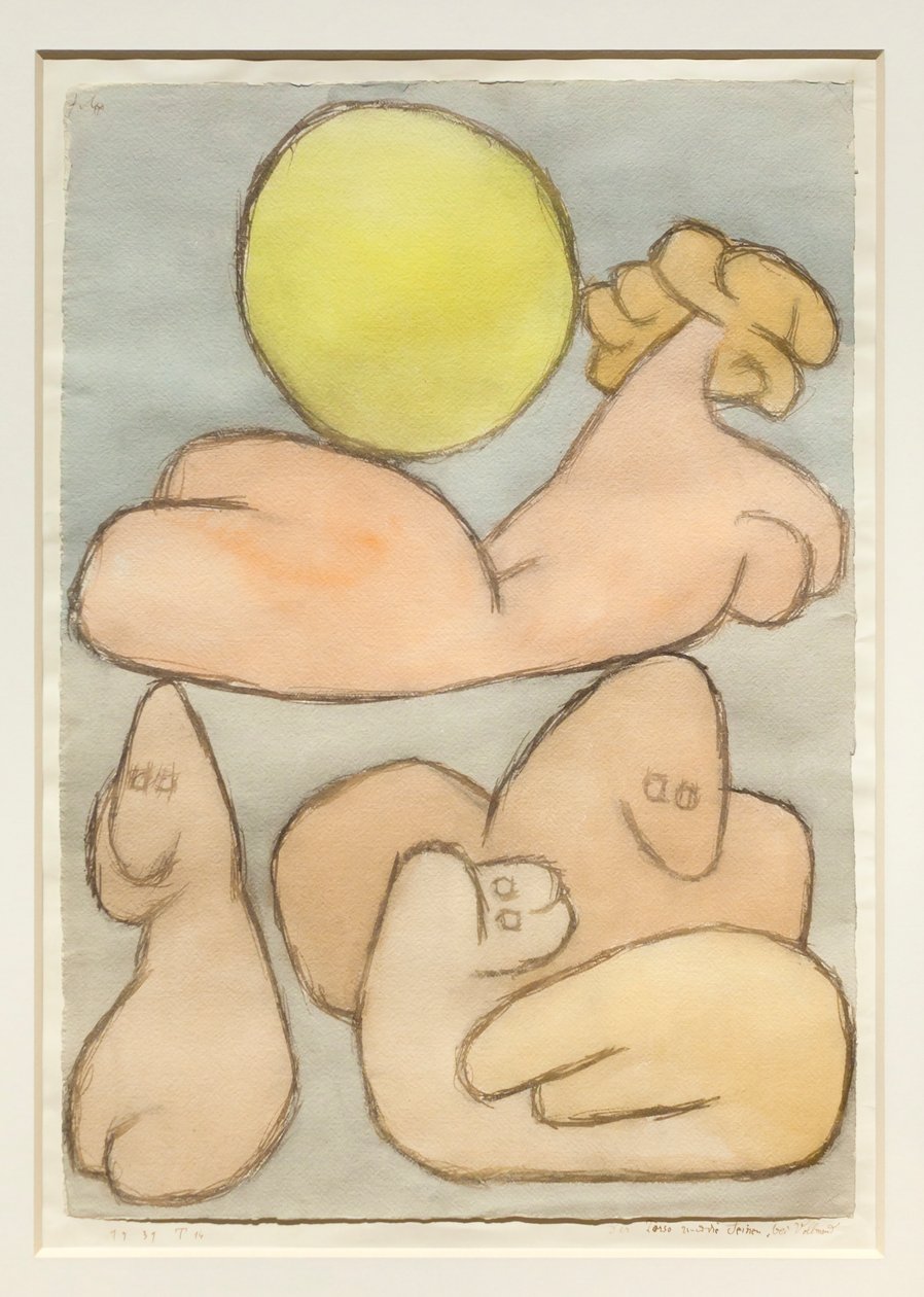 Bålen och hennes familj med fullmåne av Paul Klee