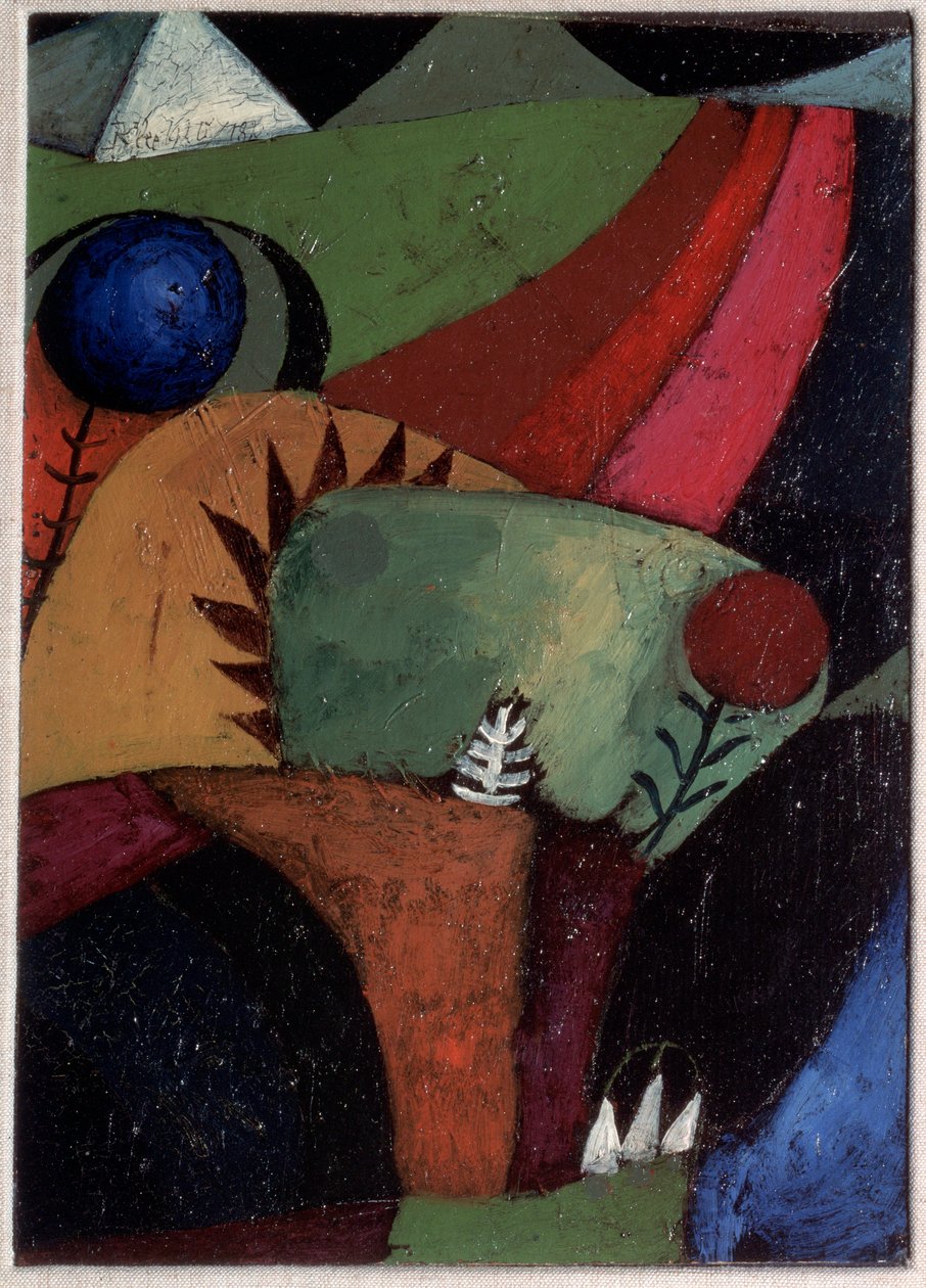 Tre blåklockor - Målning av Paul Klee