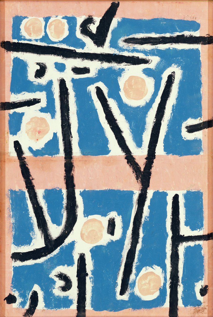 Untitled (Signs of Growth) 1937 (färgad pasta, tempera och krita på papper) av Paul Klee