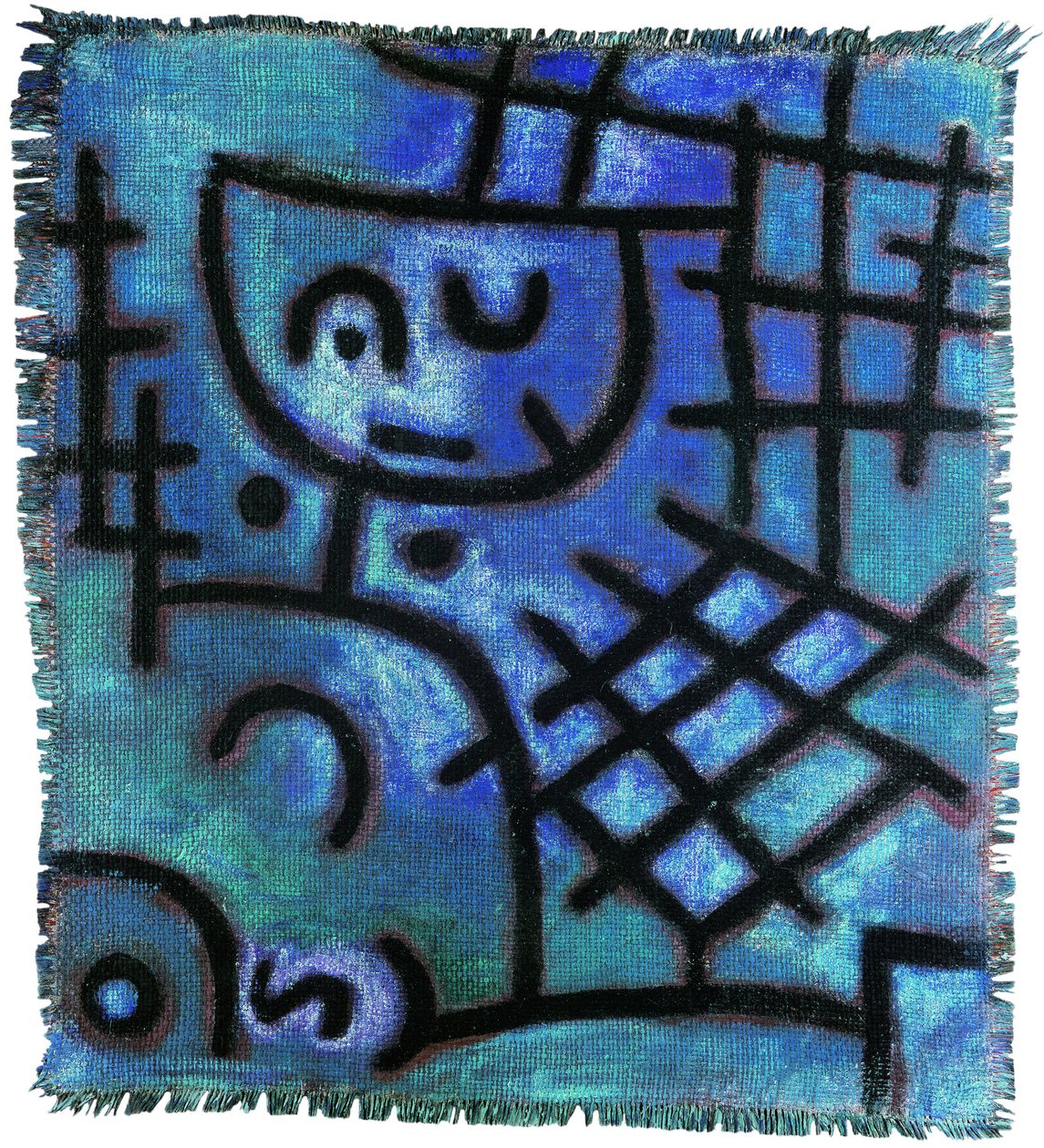 Utan titel, ca 1940 (olja på säckväv) av Paul Klee