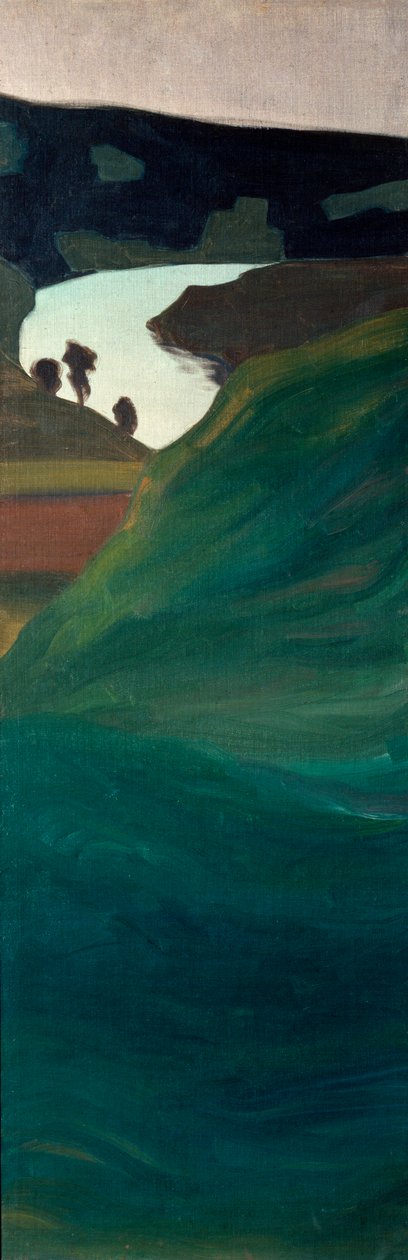Utsikt över AAR -floden (målning av Paul Klee