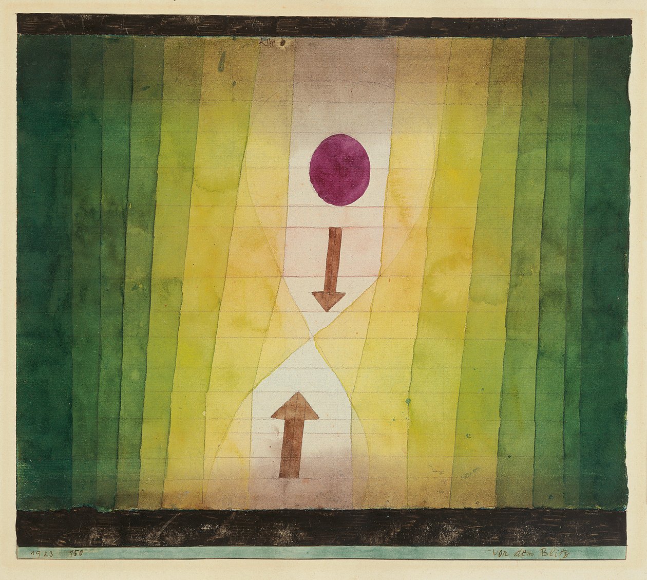 Vor dem Blitz Before the Lightning, 1923. av Paul Klee