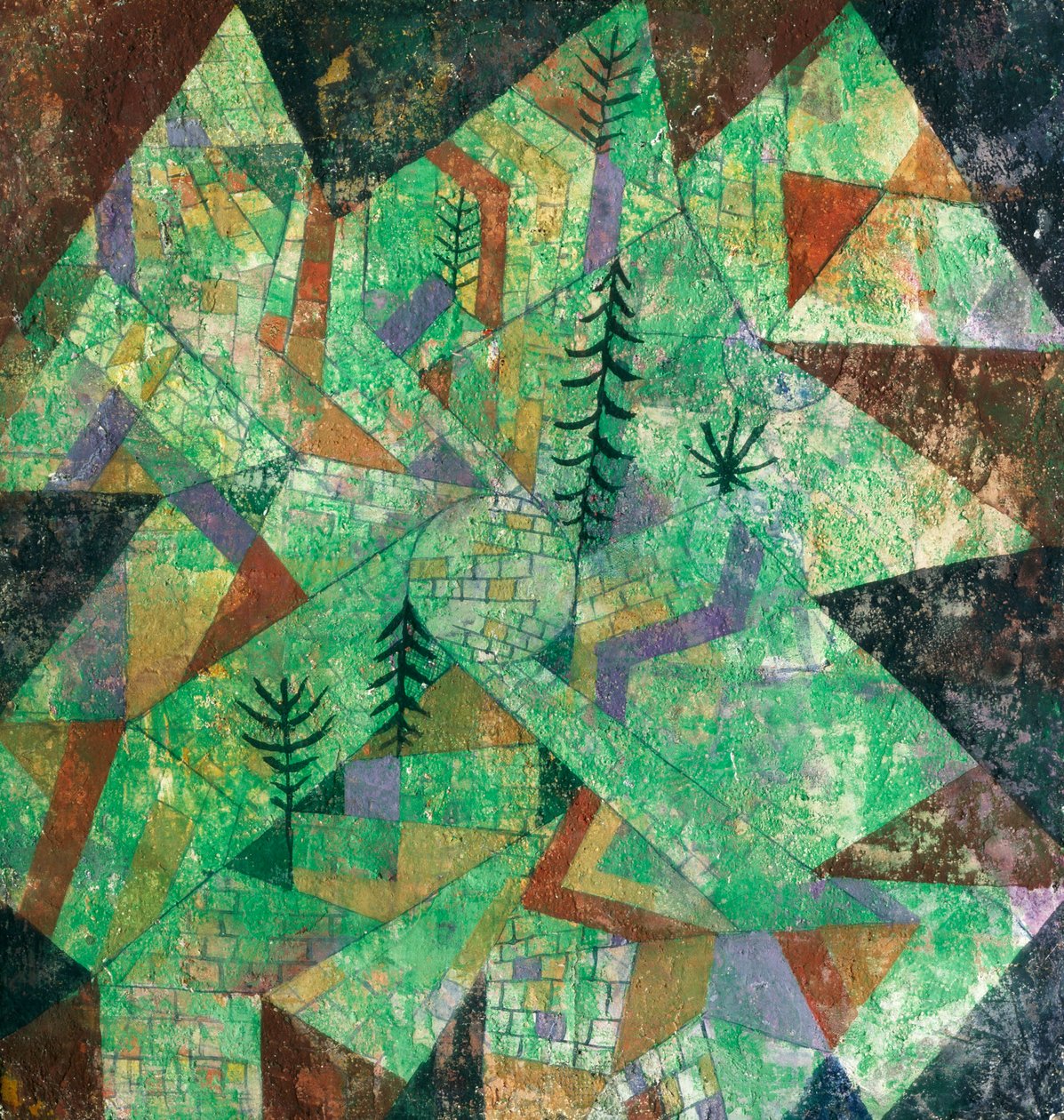 Wald Bau (skogsbyggande) av Paul Klee