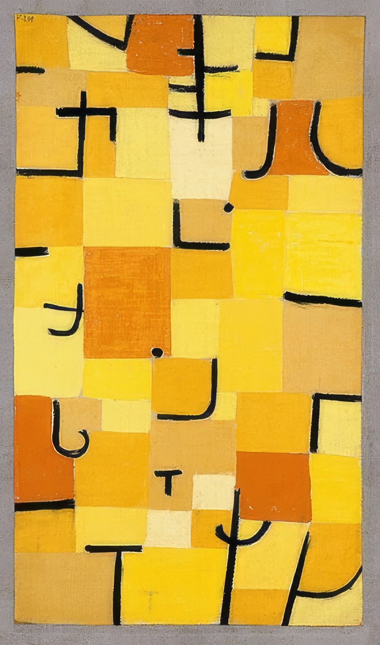 Tecken i gult. 1937 av Paul Klee