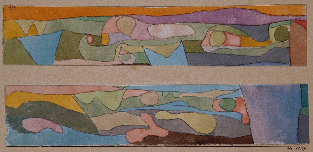 Två små akvareller av Paul Klee
