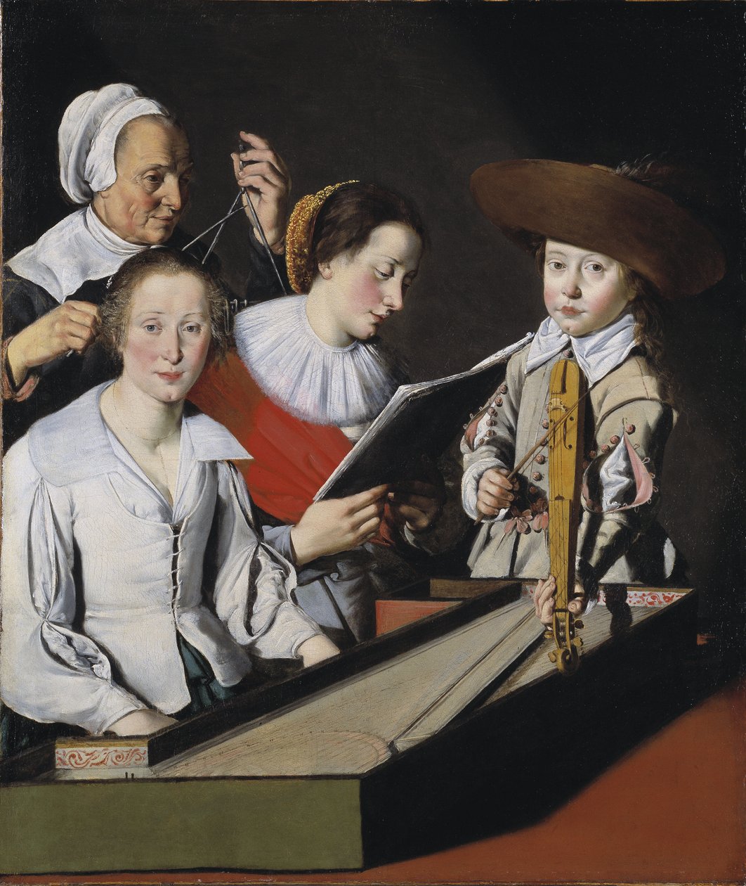 Une fete musicale - A Musical Party, av La Tarte, Paul (?-1636). Olja på duk. Mått: 116x98,8 cm. Nationalmuseum Stockholm av Paul La Tarte