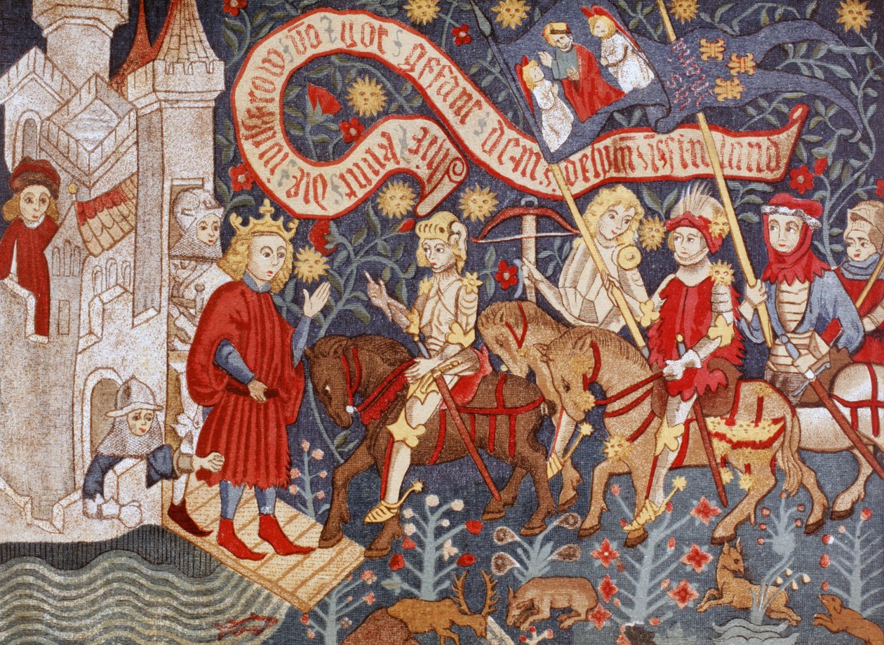 Ankomst av Joan Of Arc till Chateau De Chinon, 6 mars 1428. av Paul Lacroix