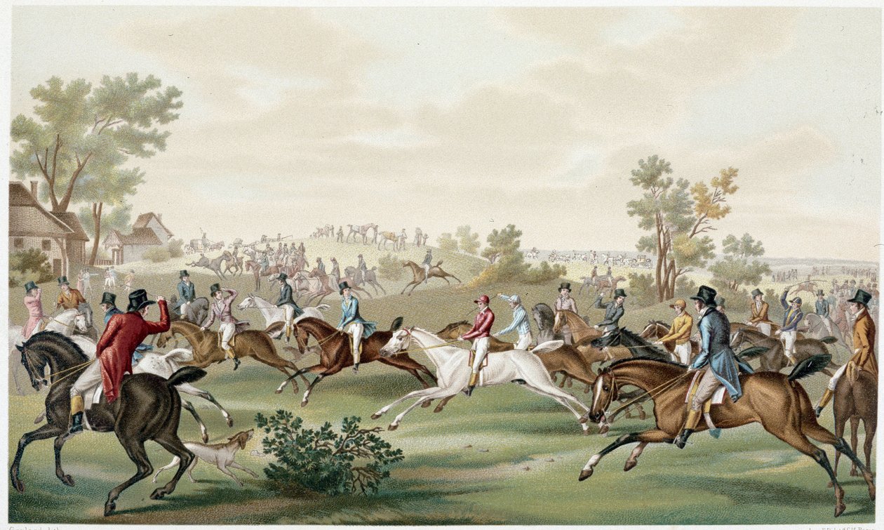 Hästkapplöpning, deb. 1800-talet - i "" Directoire, konsulat och imperium"" av Paul Lacroix av Paul Lacroix