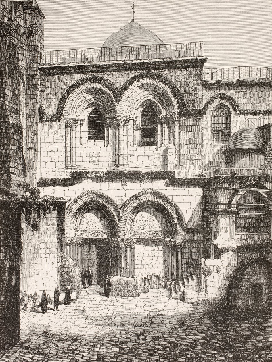 Jerusalem, Palestina. Den heliga gravens kyrka på 1800-talet. av Paul Lacroix