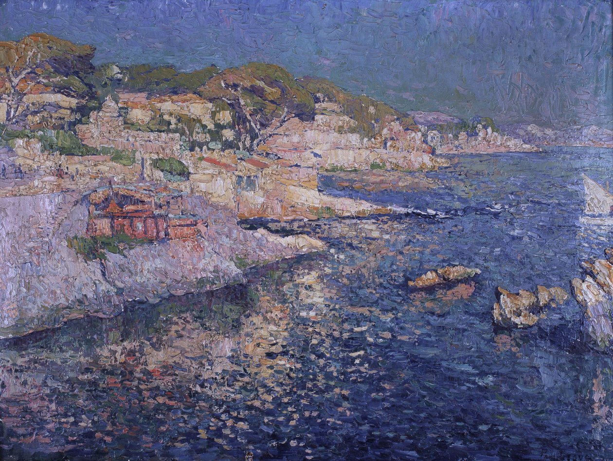 Klipporna vid Marseilles kust av Paul Leduc