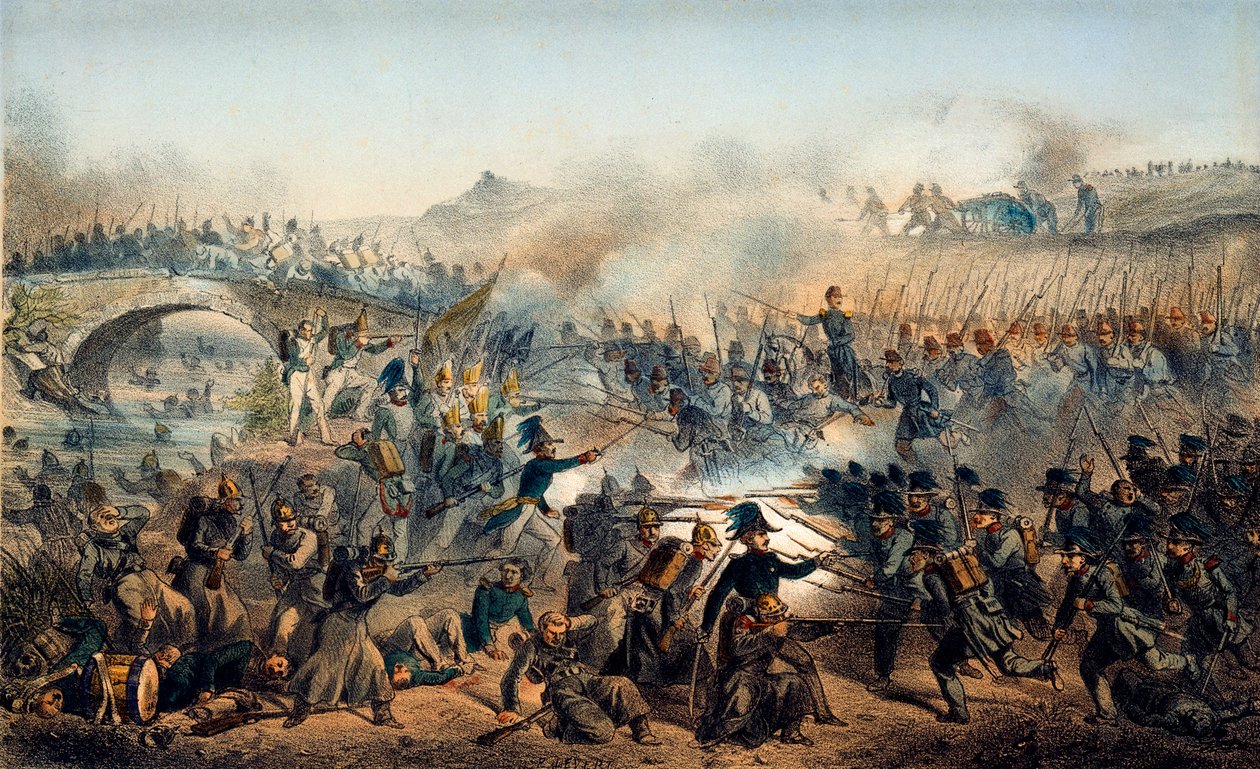 Slaget vid floden Chernaya den 16 augusti 1855, 1800-talet av Paul Levert