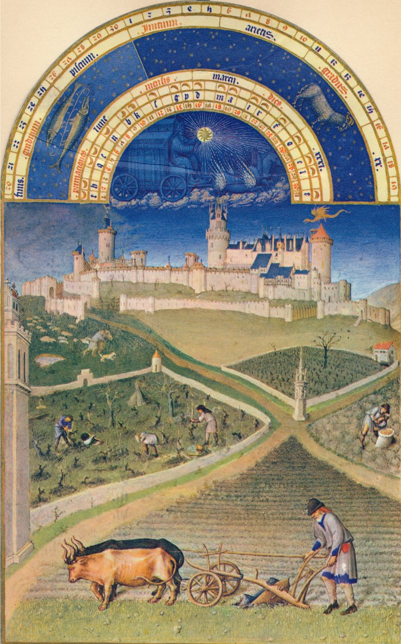 Mars - Château de Lusignan, 1400-talet, 1939 av Paul Limbourg