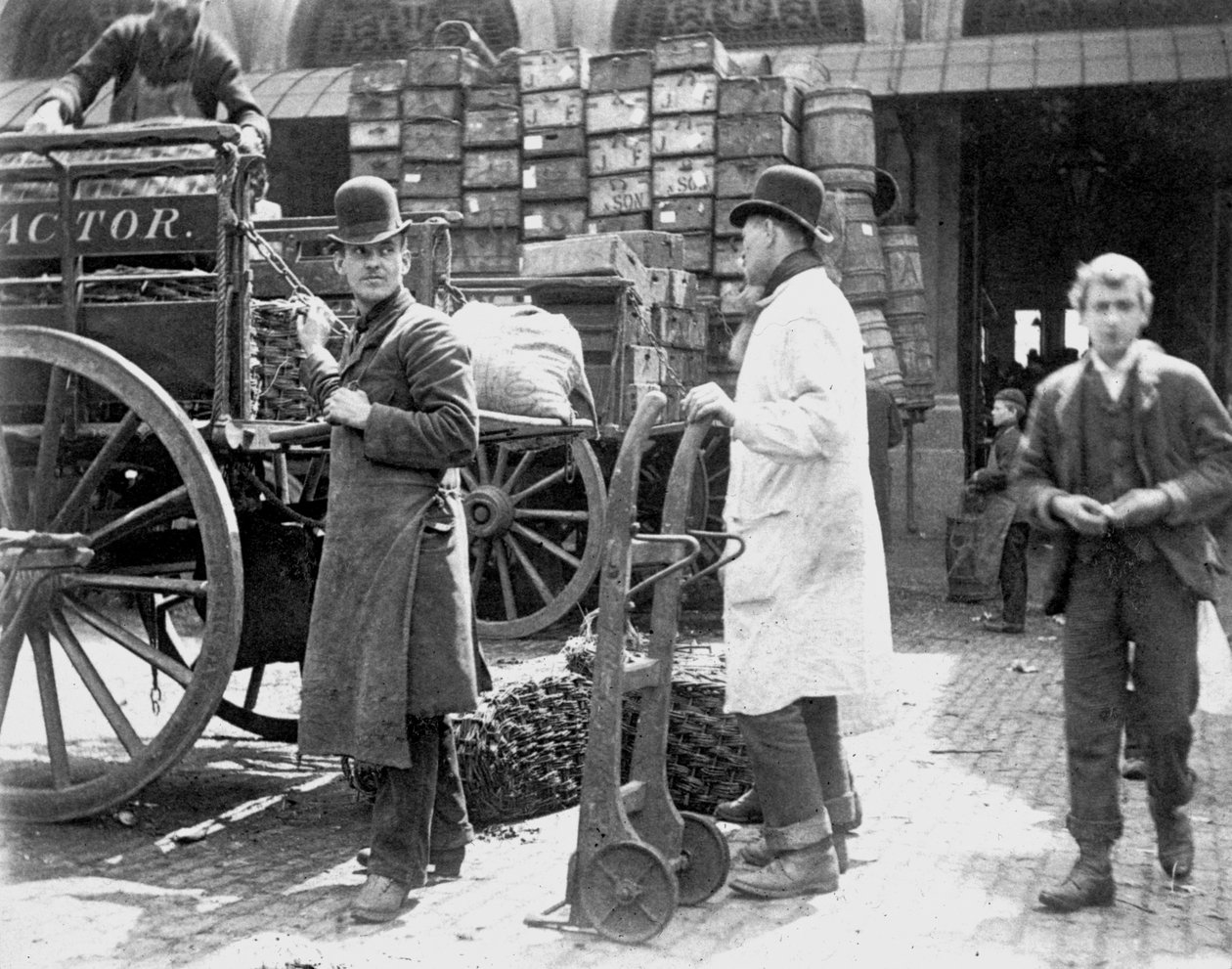 Lossning på Billingsgate Market, London, 1893 av Paul Martin