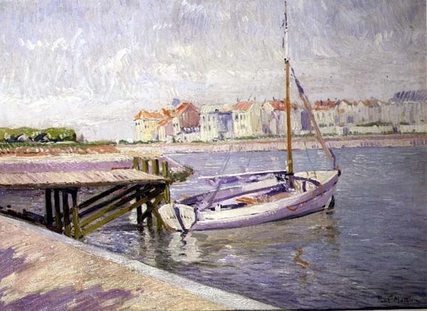 The Landing Stage, ca 1925 (olja på duk) av Paul Mathieu