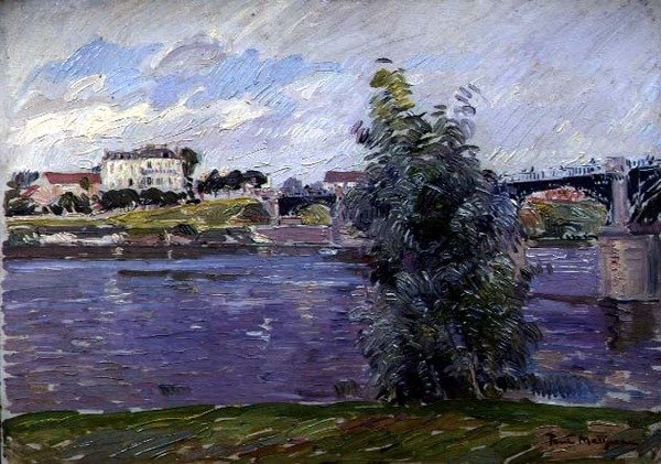 The Solitary Willow (olja ombord) av Paul Mathieu
