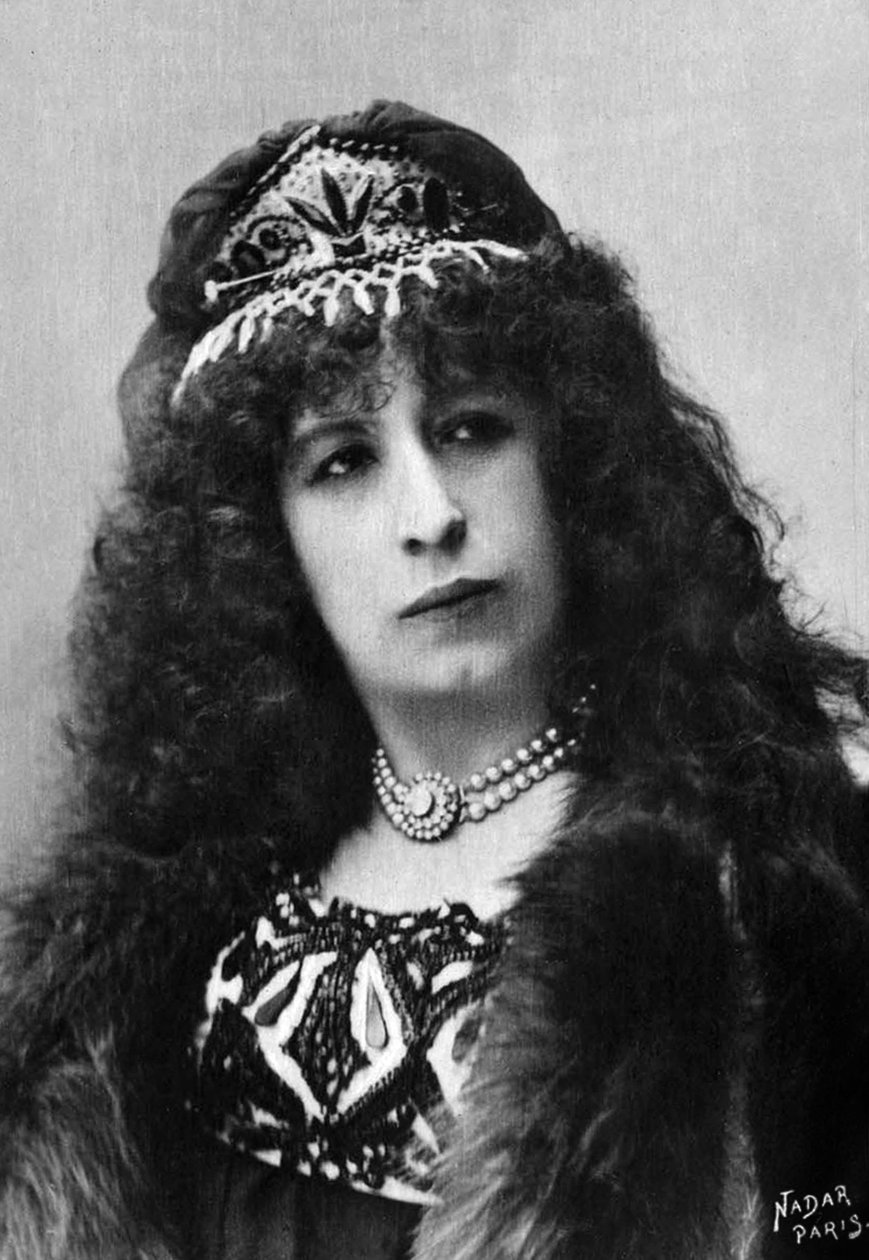 Aimee Tessandier (f.1851-) , fransk skådespelerska och sångerska, fotograferad av Paul Nadar mellan 1890 och 1905, extraherad från samlingen Felix Potin, 500 samtida kändisar, operasångare och dramatiska Frankrike av Paul Nadar