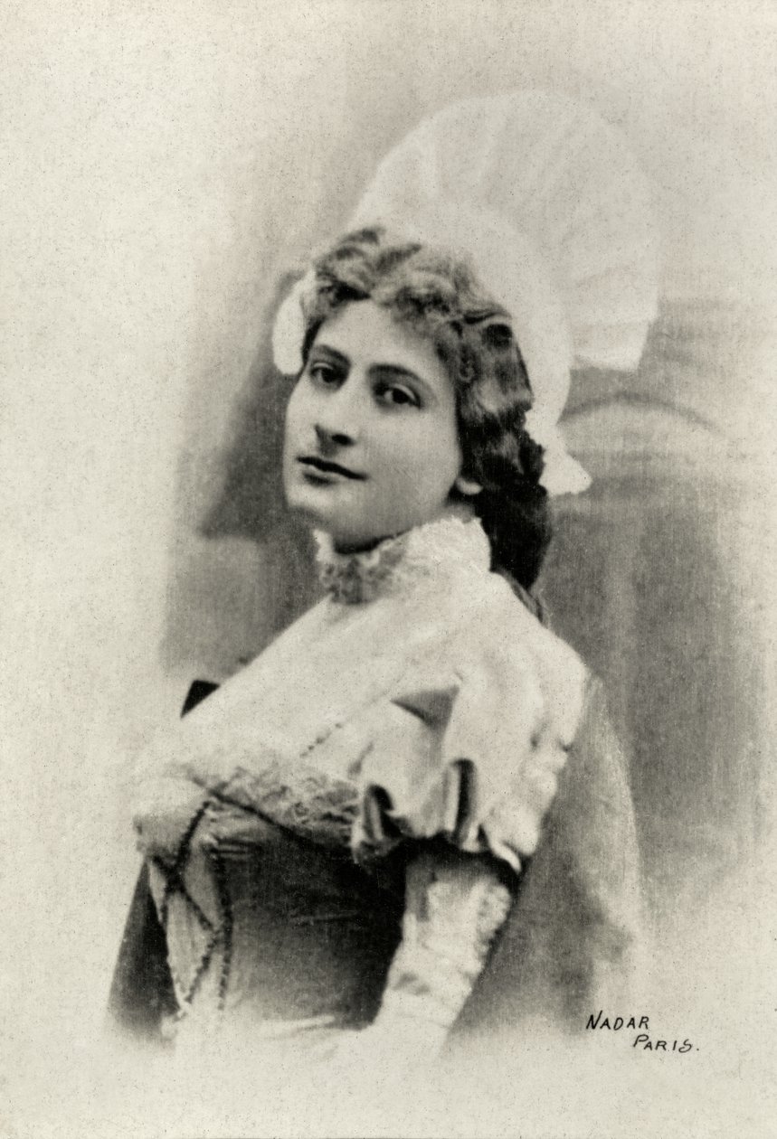 Porträtt av Lucienne Breval (fotografi) av Paul Nadar