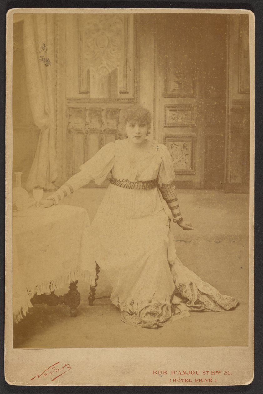 Sarah Bernhardt als Floria in La Tosca av Paul Nadar