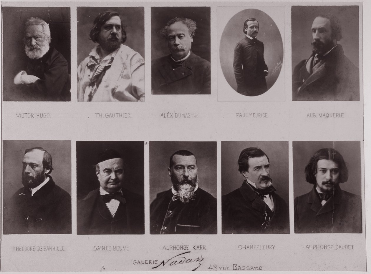 Tio porträtt av Paul Nadar (s/v foto) av Paul Nadar