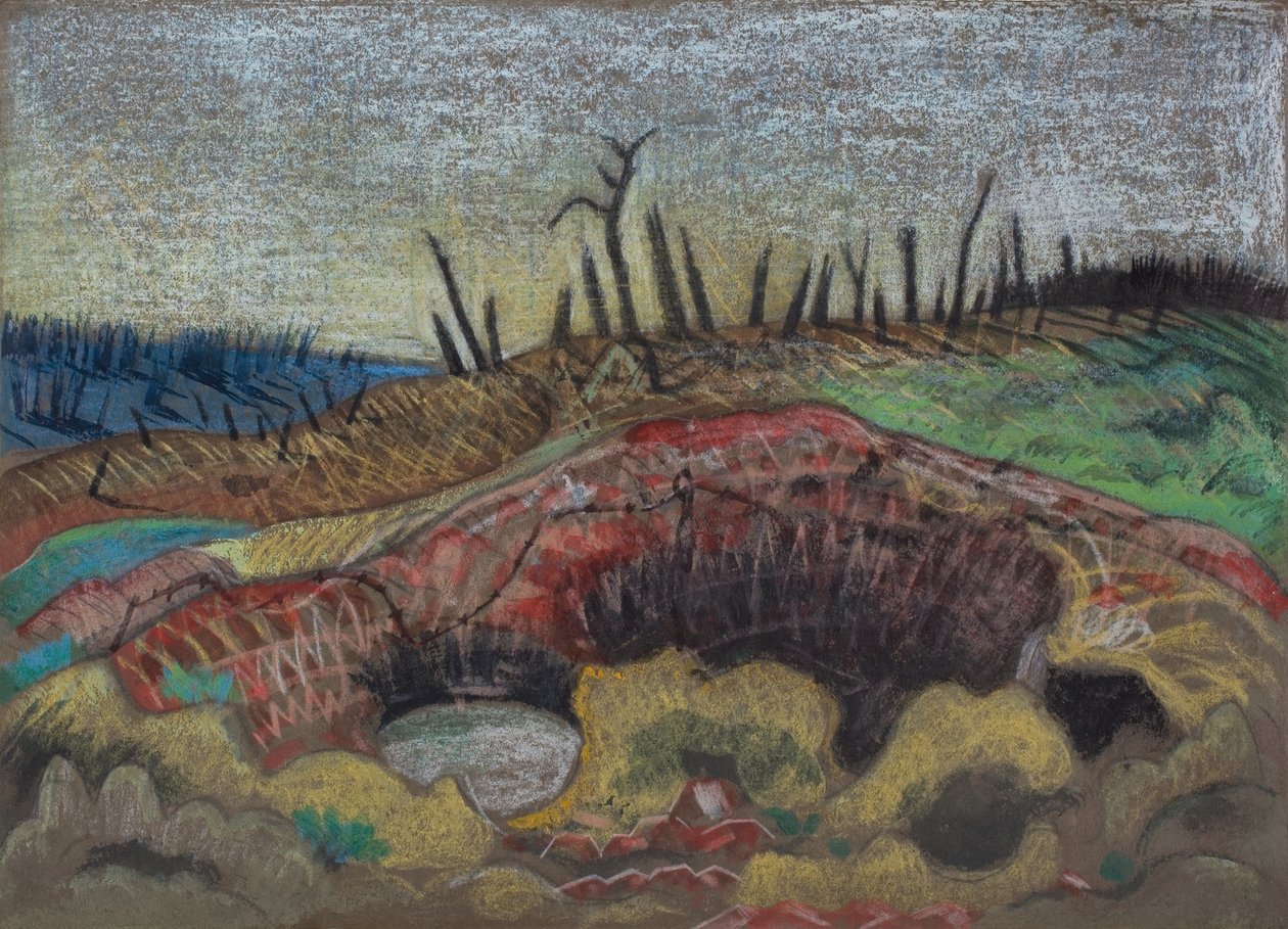 A Farm, Wytschaete av Paul Nash