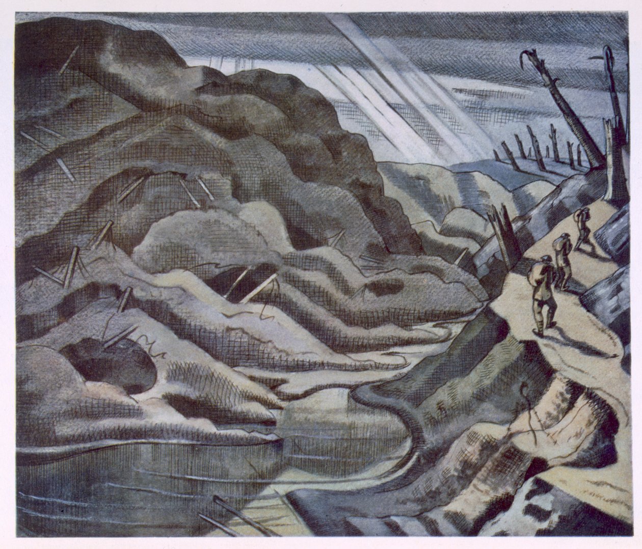 Landscape, Year of Our Lord 1917, från brittiska artister vid fronten, fortsättning på västfronten, del tre, Paul Nash av Paul Nash