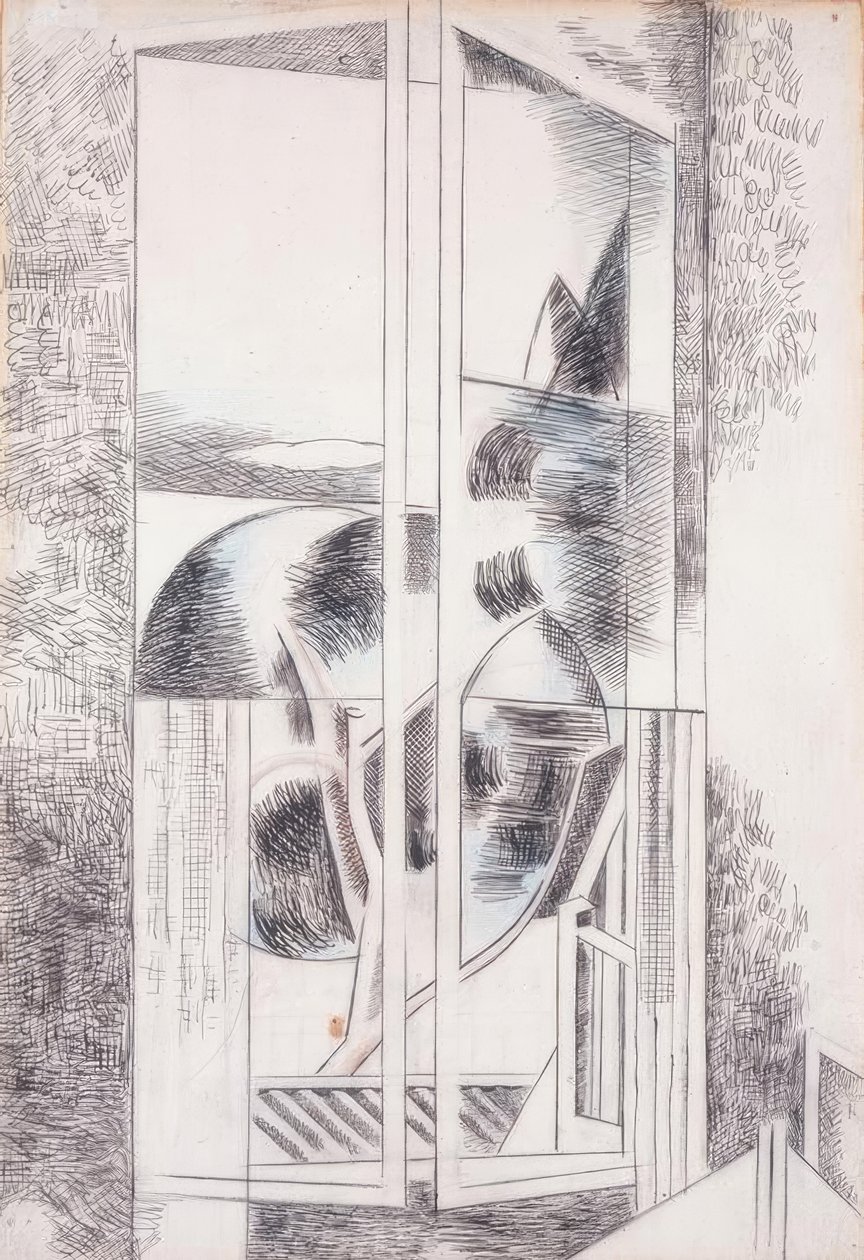 Riviera fönster abstrakt av Paul Nash