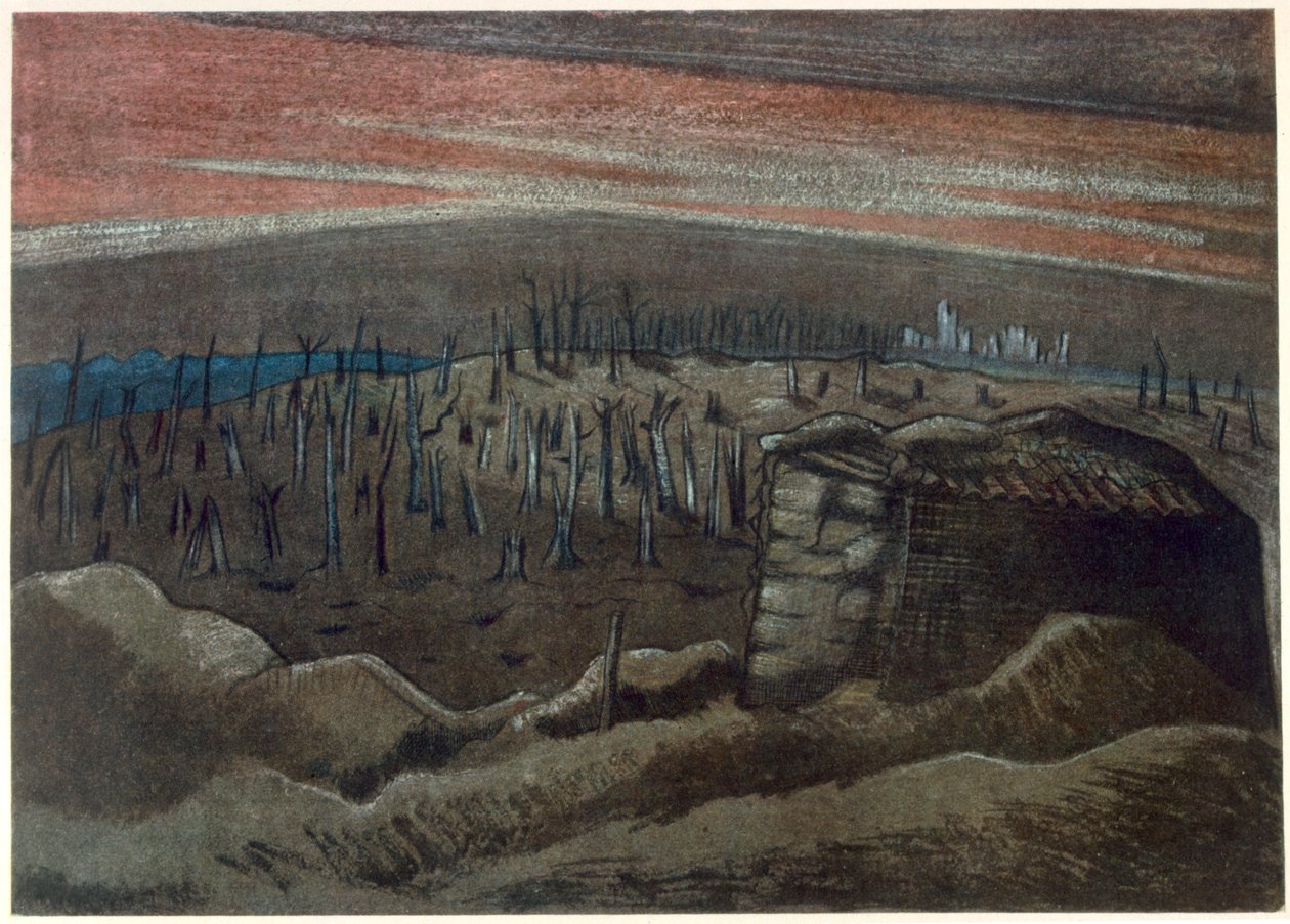 Sanctuary Wood, från British Artists at the Front, Fortsättning av västfronten, del tre, Paul Nash av Paul Nash