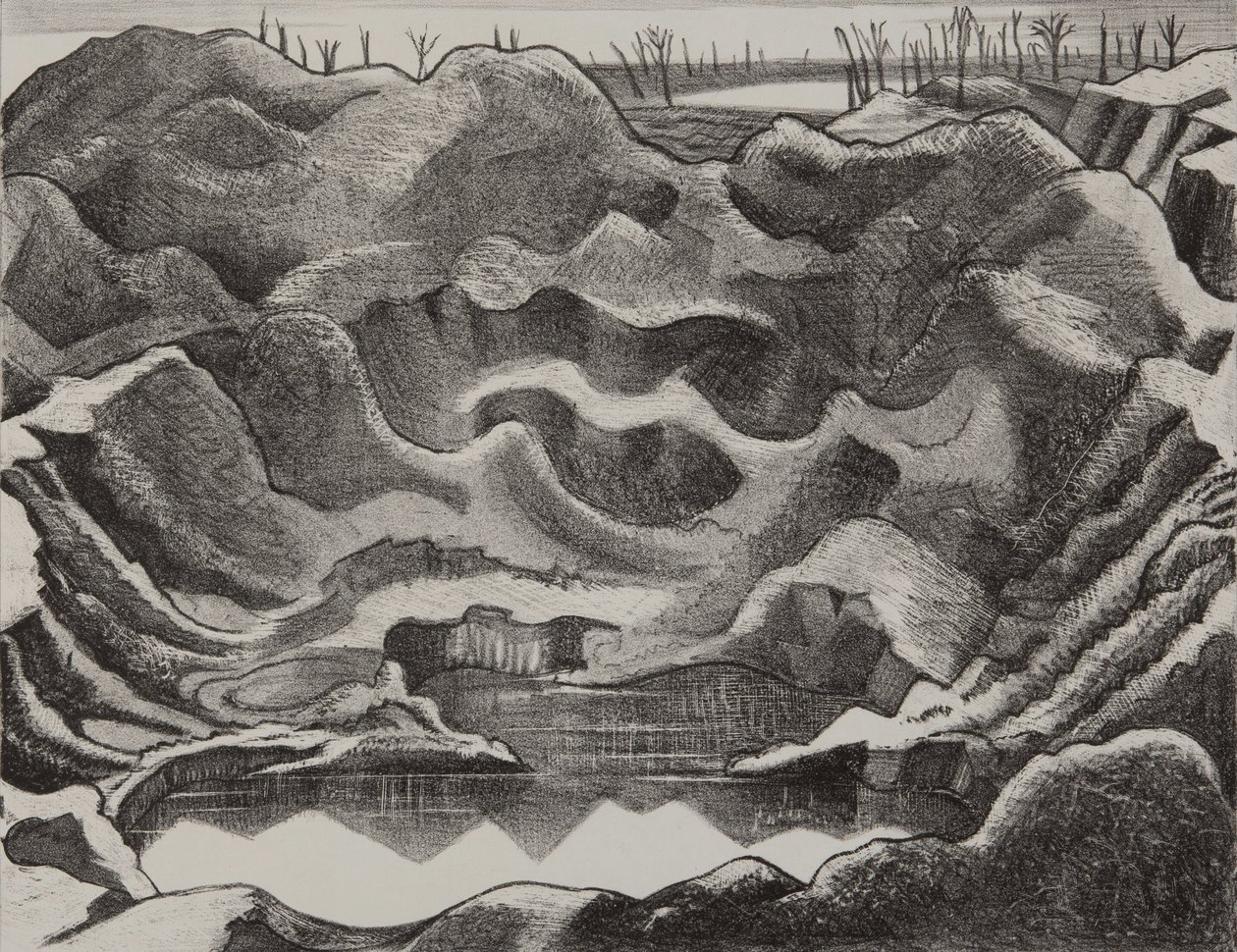 Gruvkratern, Hill 60, Ypres-sänkan av Paul Nash