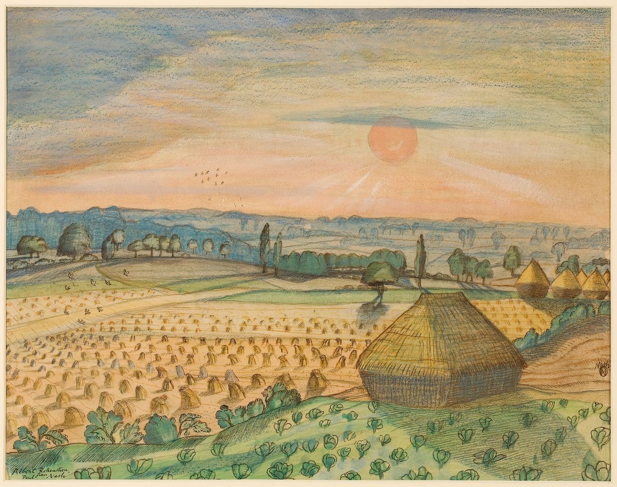 Utsikt från Wittenham Clumps av Paul Nash