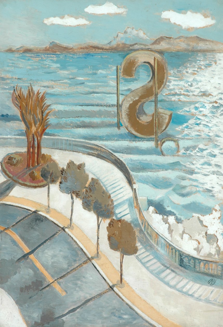 Utsikt från ett fönster, Nice av Paul Nash