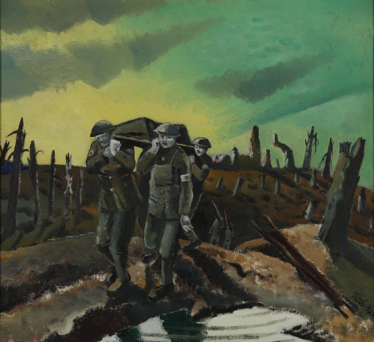 Sårad, Passchendaele av Paul Nash