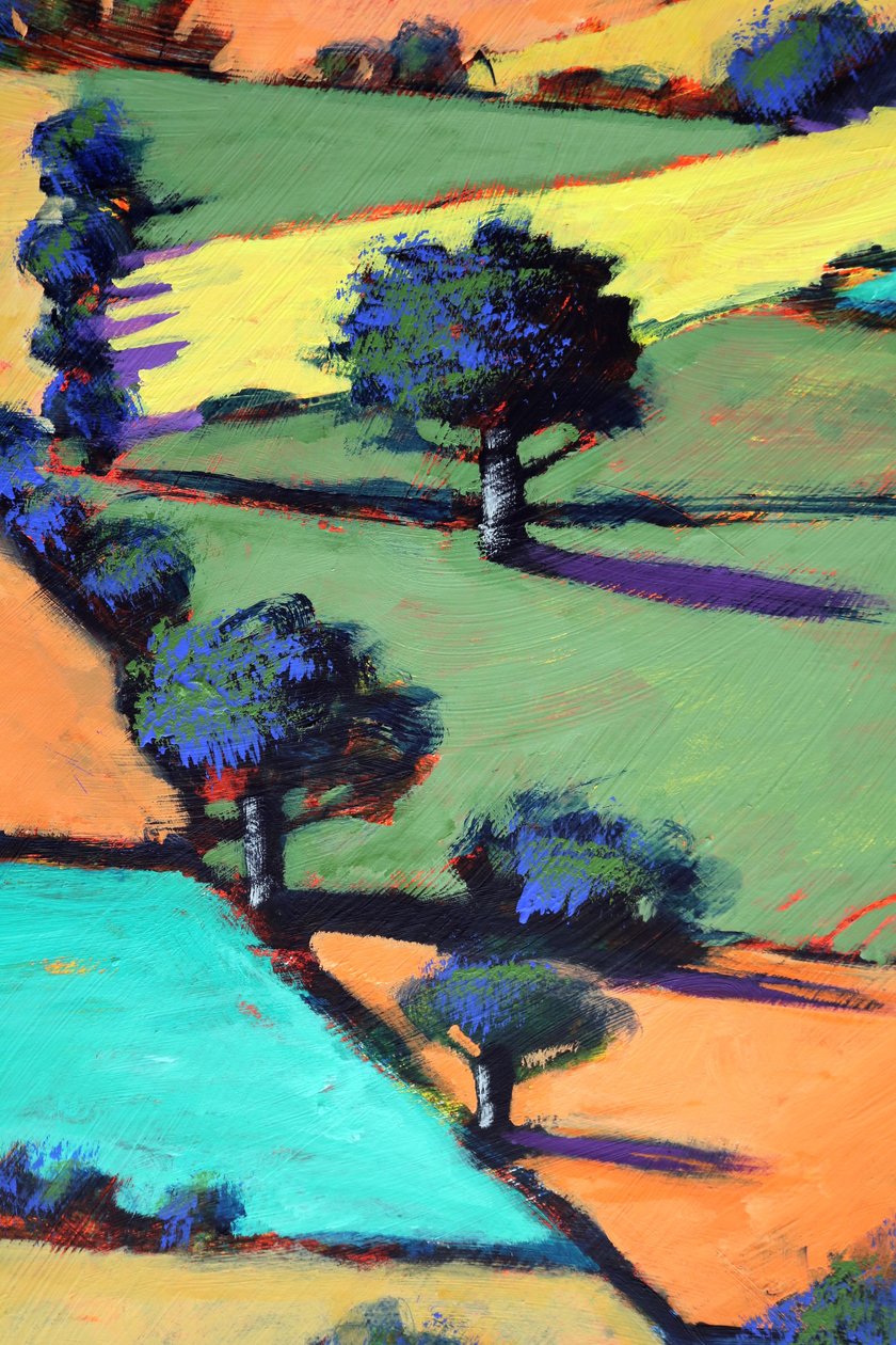 Burcome close up 1 (akryl ombord) av Paul Powis