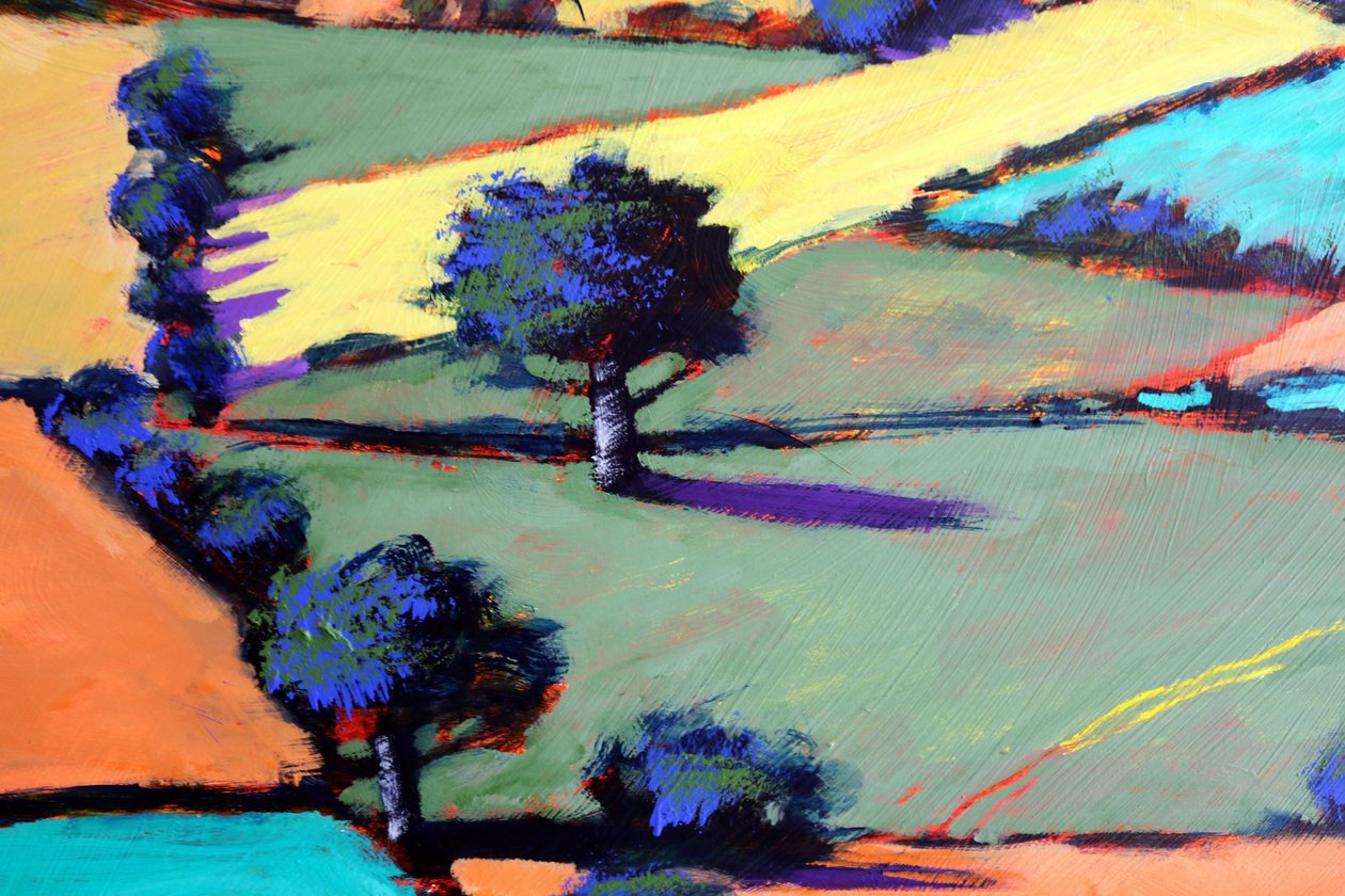 Burcome close up 2 (akryl ombord) av Paul Powis