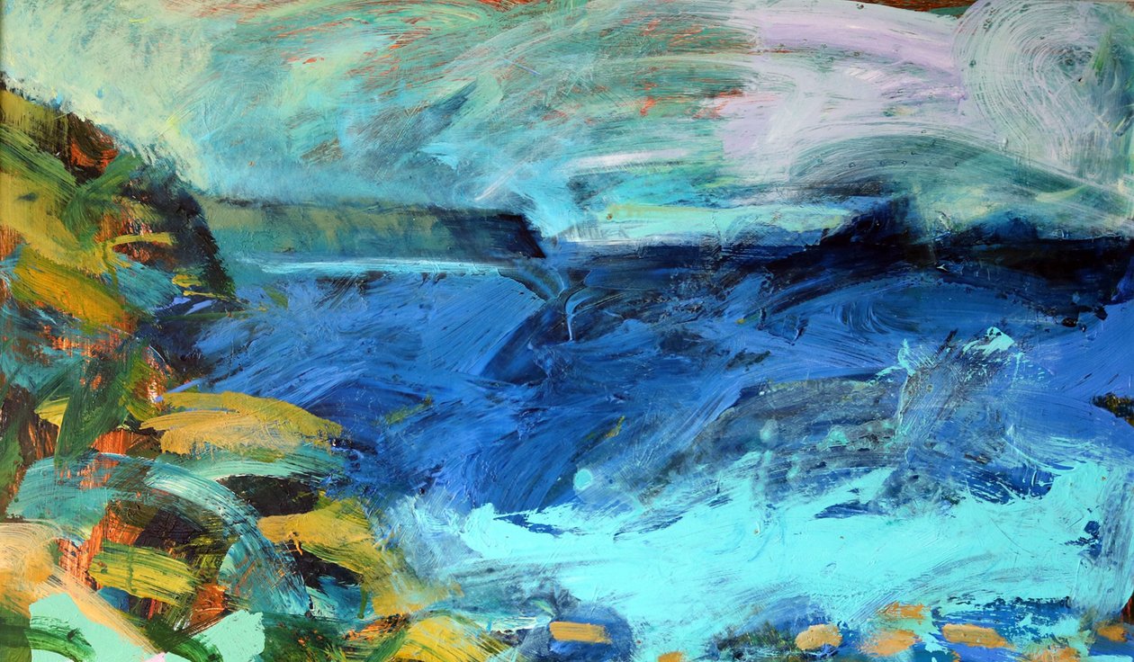 Cape Cornwall (akryl ombord) av Paul Powis