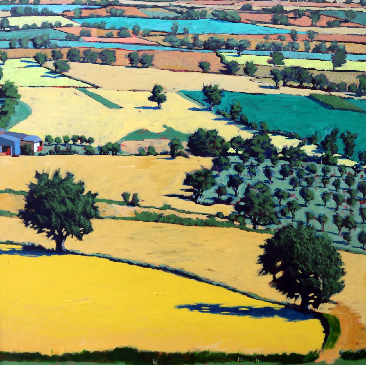 Chase end (akryl ombord) av Paul Powis